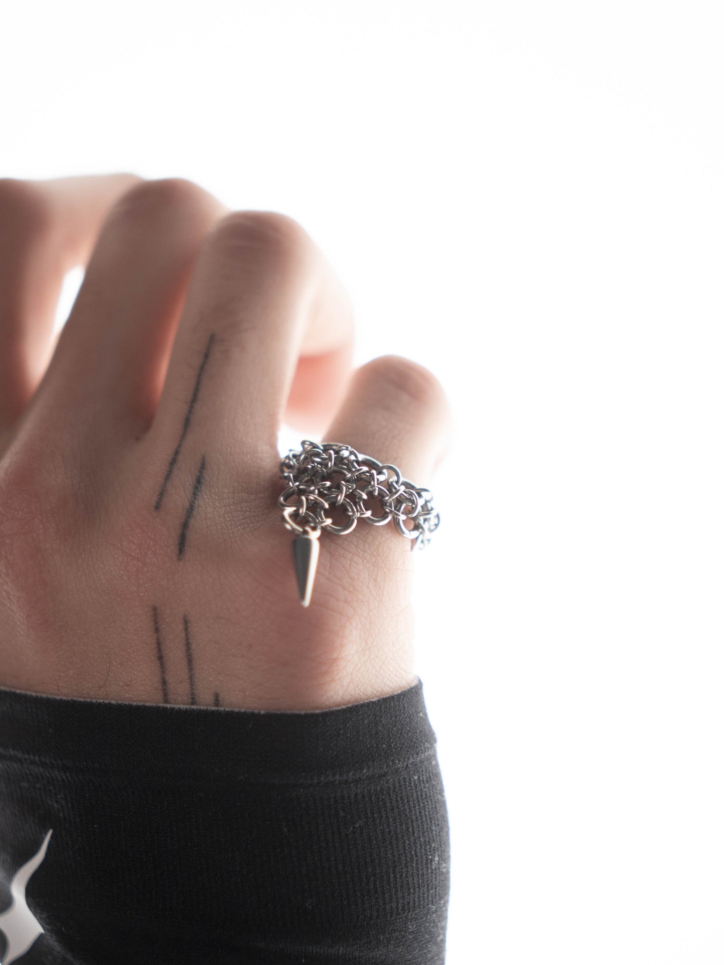 Bague en maille pic