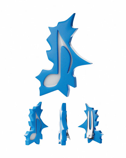 Barrette note de musique bleue