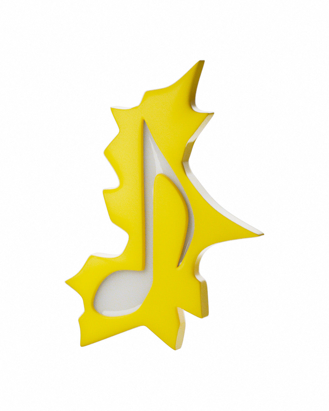 Barrette note de musique jaune