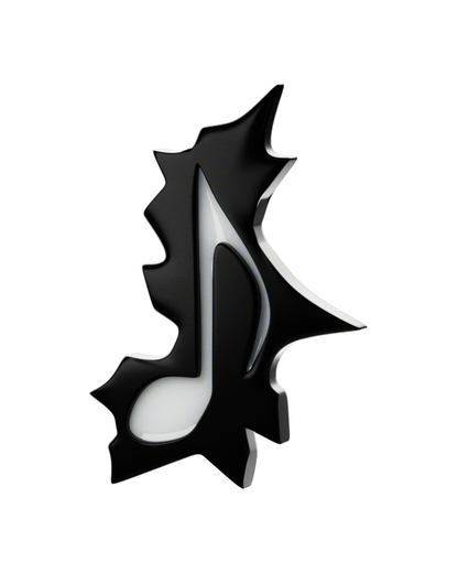 Barette note de musique noire
