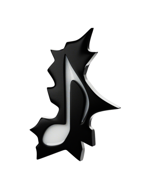 Barette note de musique noire