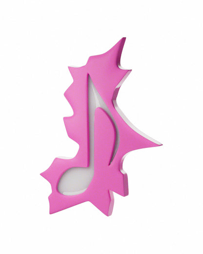 Barrette note de musique rose