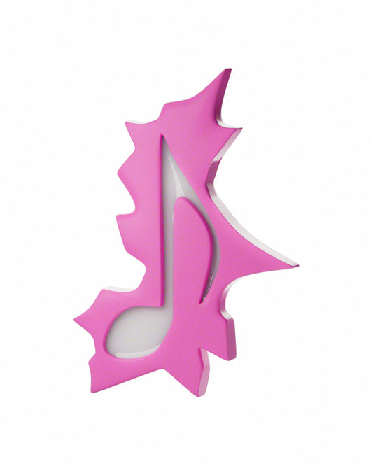Barrette note de musique rose