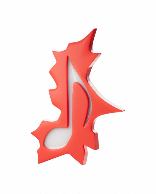 Barrette note de musique rouge