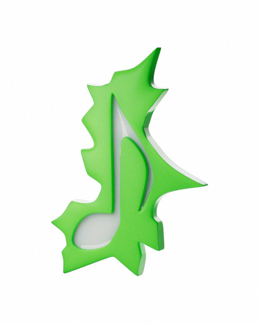 Barrette note de musique verte