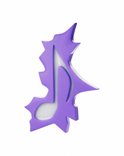 Barrett note de musique mauve