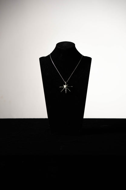 Collier pendentif soleil brut