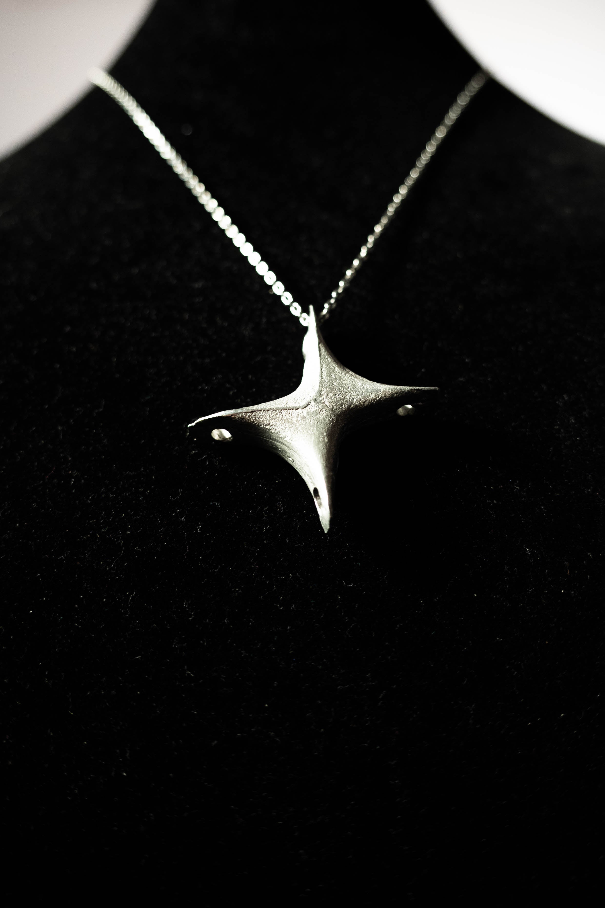 Collier pendentif étoile brut