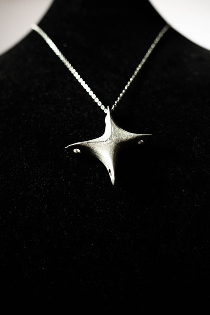 Collier pendentif étoile brut